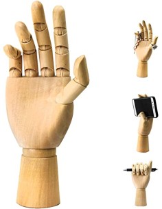 Mano snodata in legno