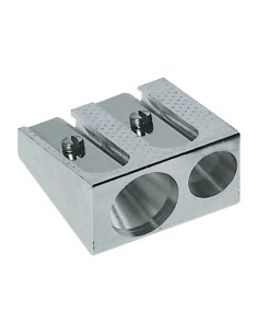 Temperino metallo 2 fori