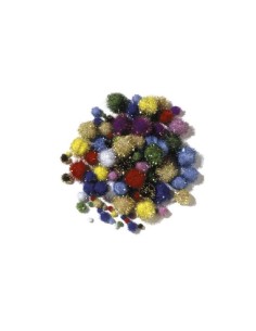 Pompons lamè assortiti 40pz