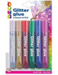 Cola glitter blister 6 colori