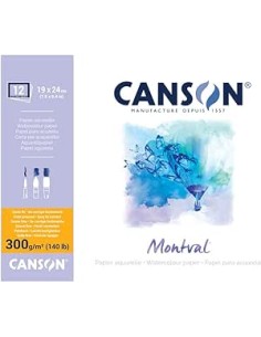 BLOCCO CANSON MONTVAL GR.300 COLLATO 4 LATI